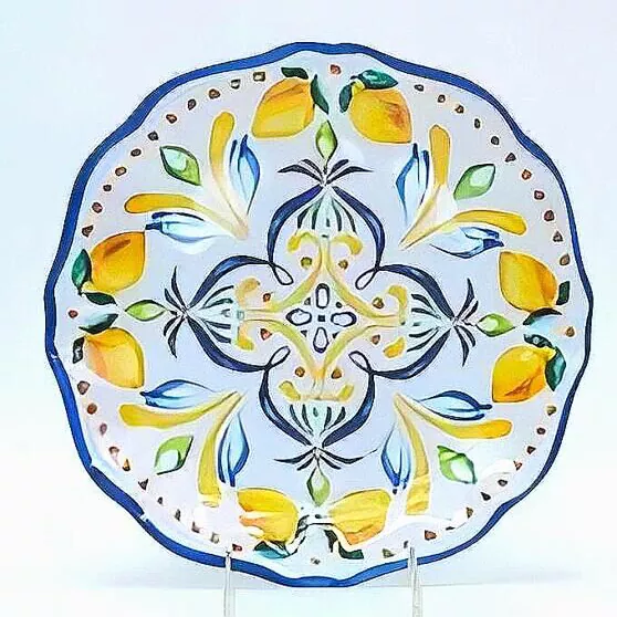 Əl Boyalı Limon Keramika Süfrə Dəsti